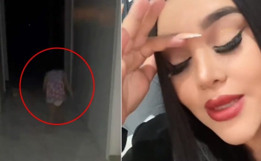 Niña saluda a supuesto fantasma y su madre sale corriendo