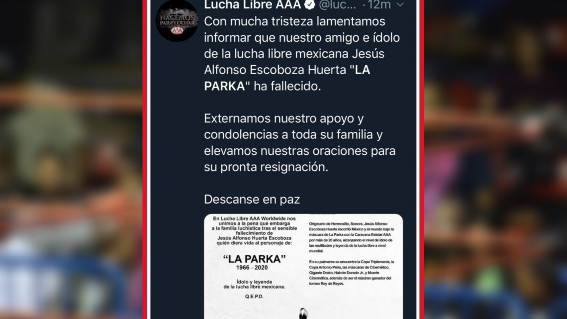 Fallece La Parka a los 54 años de edad