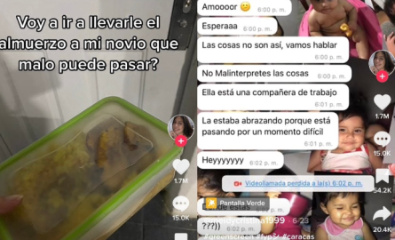 Le lleva lonche a su novio y lo cacha con otra