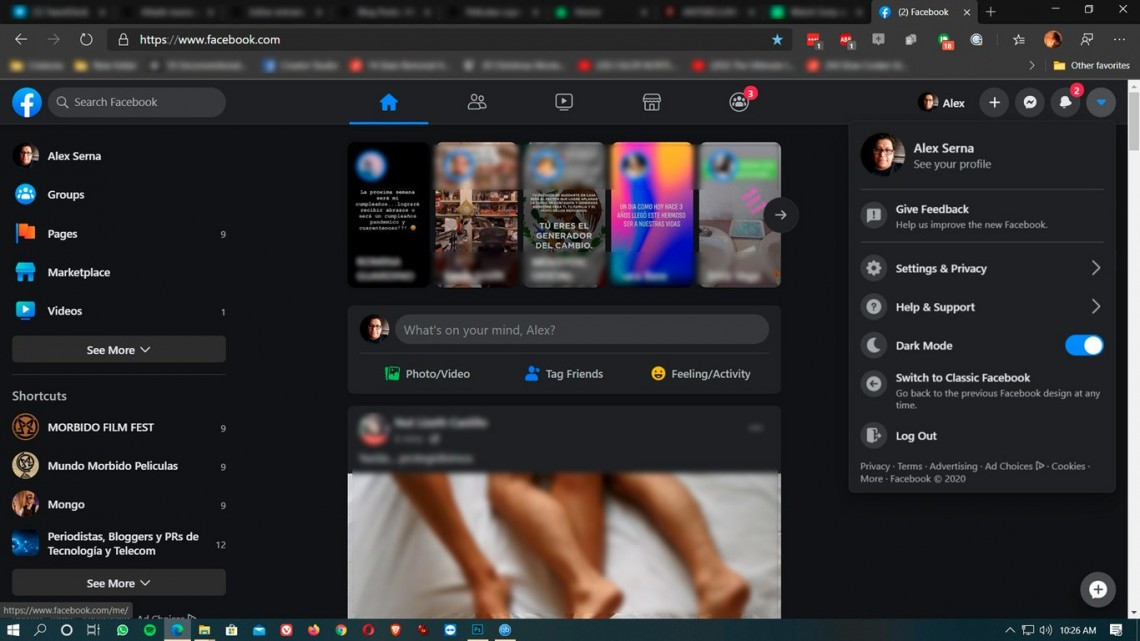 Modo oscuro en Facebook llega a México