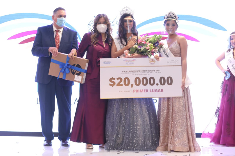 Coronó Alcaldesa a Reyna de las Fiestas de Aniversario Reynosa 2021 