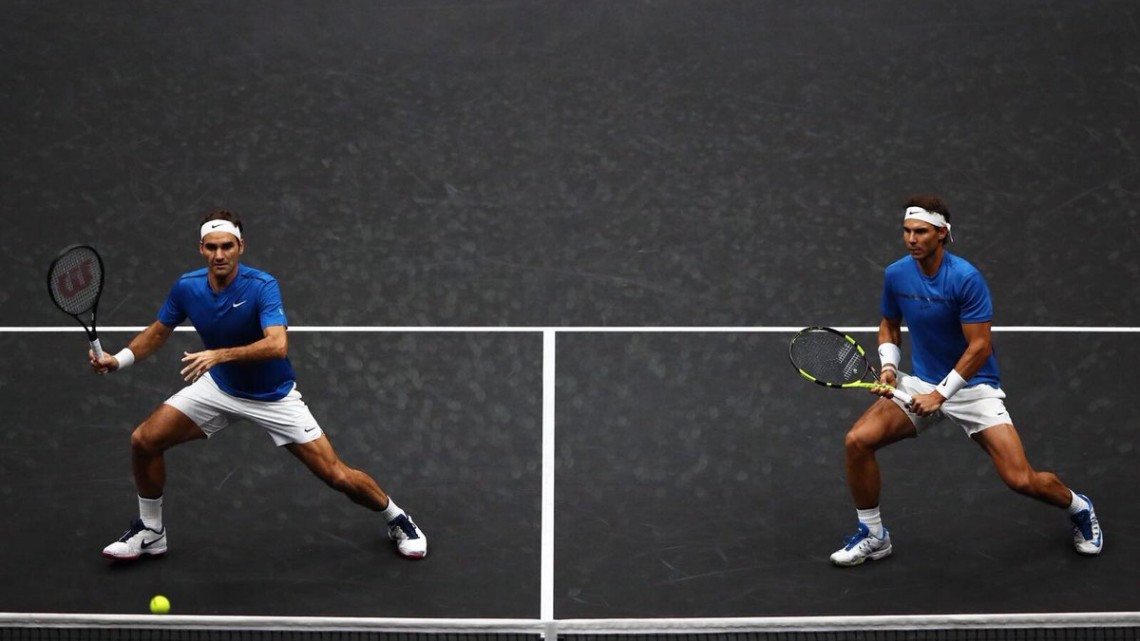 Federer y Nadal triunfan en juego de dobles