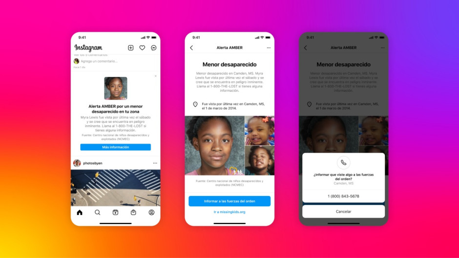 Entérate: Instagram lanzará Alertas Amber para notificar desaparición de menores