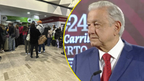 Vuelos internacionales, los que tienen demoras por falla informática: AMLO