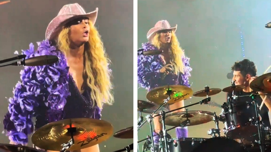 Paulina Rubio le grita a su baterista en pleno concierto: '¿qué pedo, cabr..?'