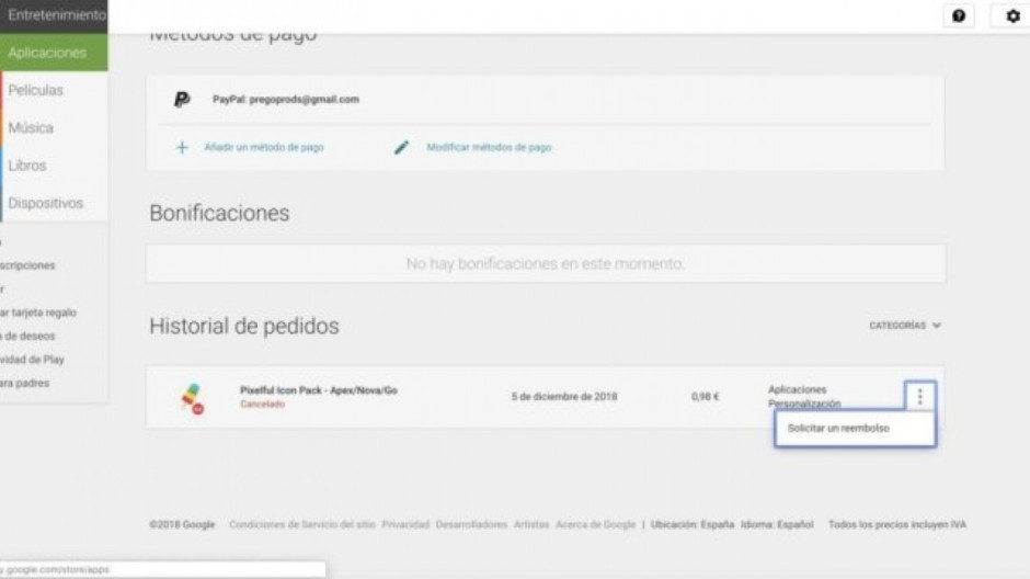 Así podrás devolver aplicaciones y juegos en Google Play y recuperar tu dinero