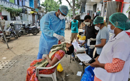 Rompe India nuevo récord de nuevos contagios en las últimas 24 horas con más de 95 mil 