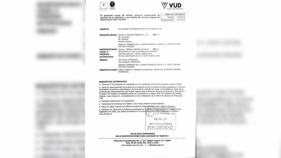 Directora no tiene responsabilidad del derrumbe del Rébsamen: Coello Trejo 