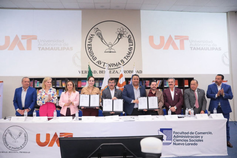 Firma de convenio entre la UAT y Gobierno Municipal