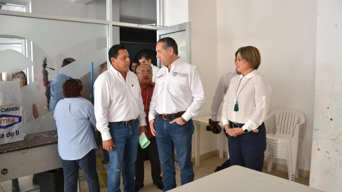 Verifica Alcalde maderense condiciones de las instalaciones municipales