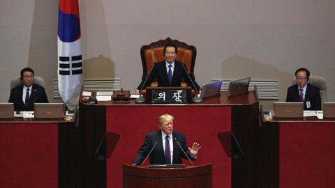 Trump dice a Corea del Norte: "No nos subestimen y no nos pongan a prueba"