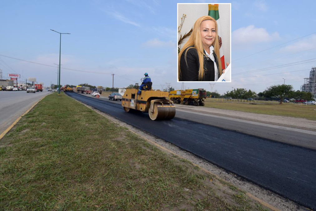 Continúa Gobierno de Altamira labores de mantenimiento en la Avenida de la Industria