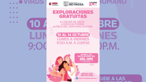 Invita Instituto Municipal de la Mujer a aprovechar exámenes gratuitos para detección de cáncer 