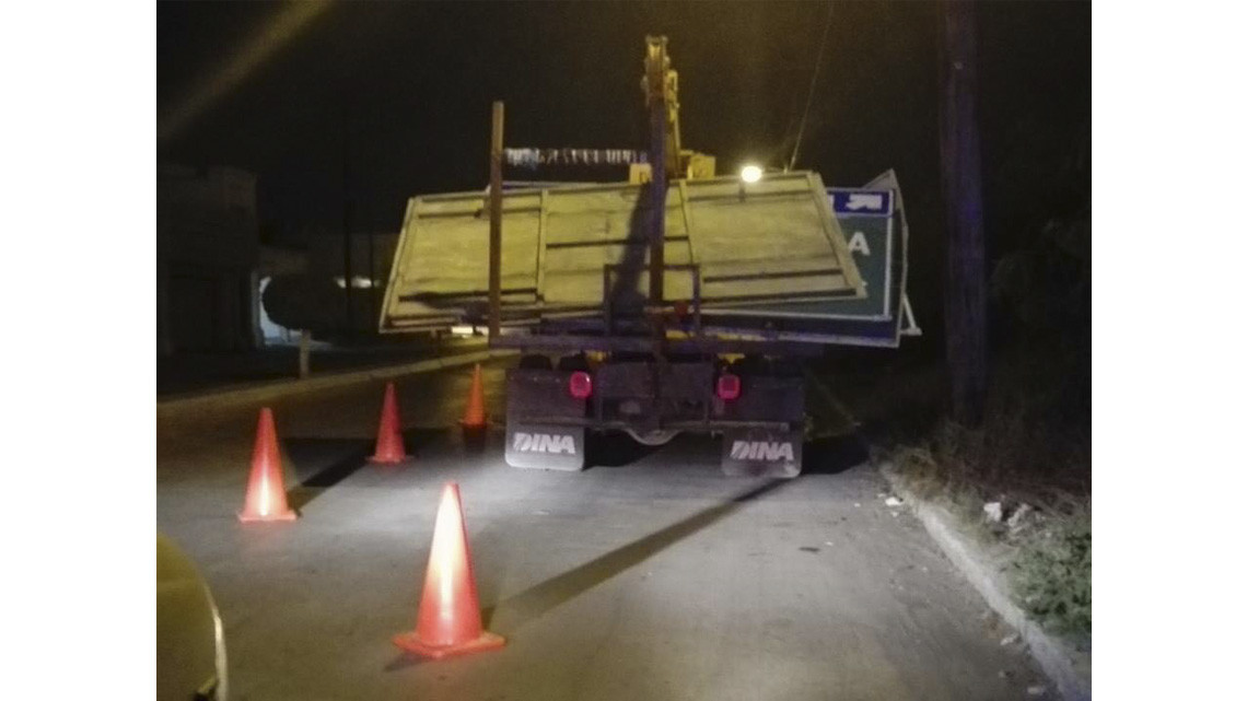 Ráfagas de viento dañan señalamientos en Matamoros