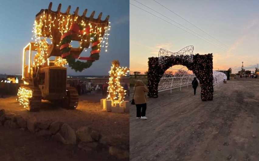Cobran 180 pesos por ver luces navideñas en excavadoras