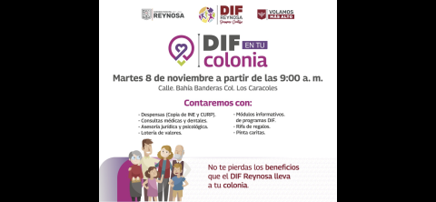 Llegará "DIF en Tu Colonia" a la colonia, Los Caracoles