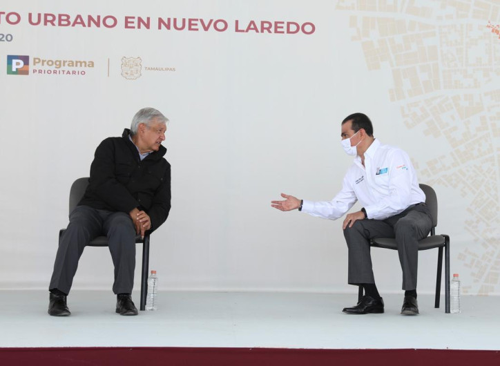Argumenta Enrique Rivas a AMLO el porqué apostar a Nuevo Laredo 