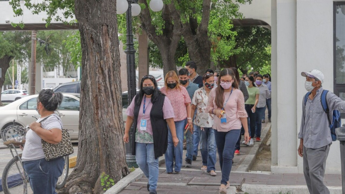 Realizan primer simulacro nacional 2021en la presidencia municipal de Nuevo Laredo