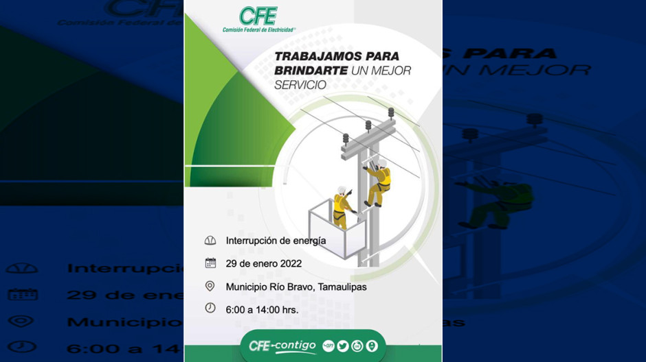 Aclara CFE, no habrá corte de luz en Reynosa
