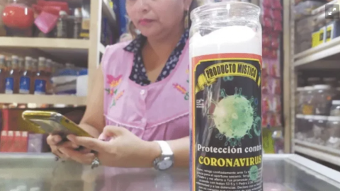 Venden veladora para combatir coronavirus