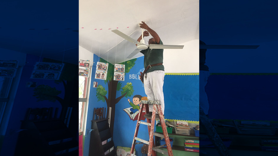 Apoya Alcalde a escuelas con saneamiento y mantenimiento