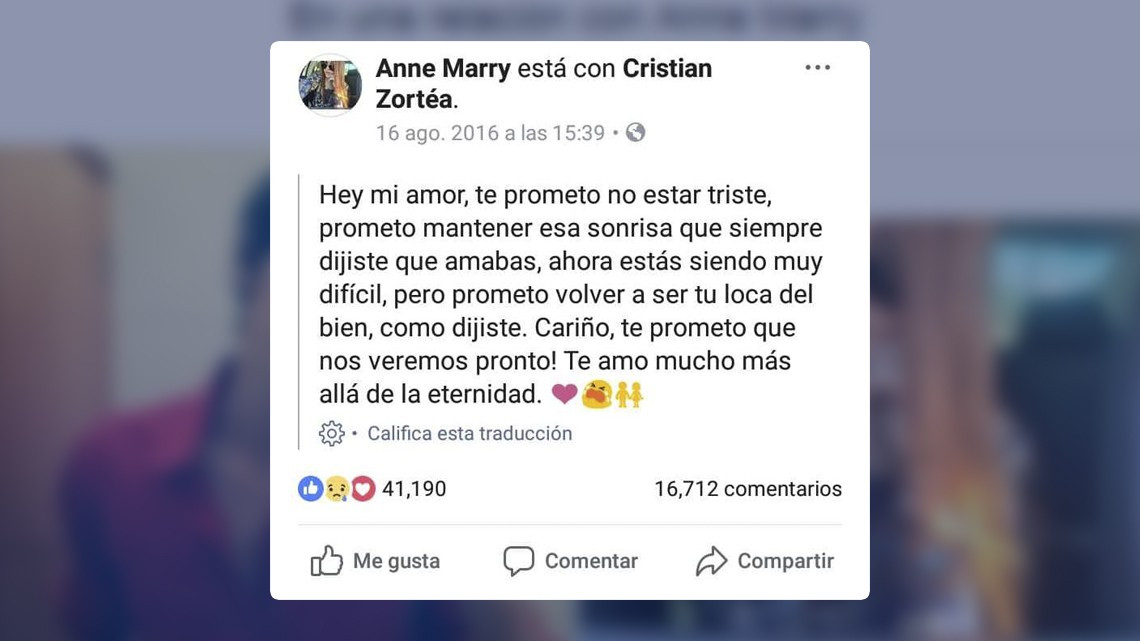 La triste historia de amor que está estremeciendo a Facebook