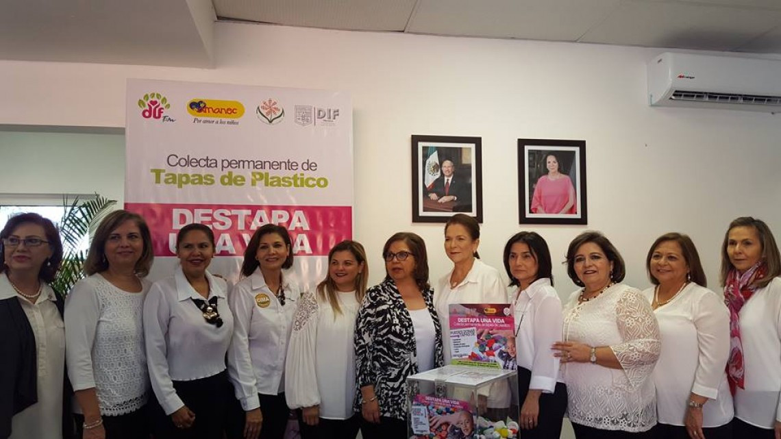 DIF realiza depósito simbólico de tapas