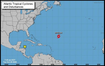 Tormenta "Epsilon" avanza lentamente hacia Bermudas