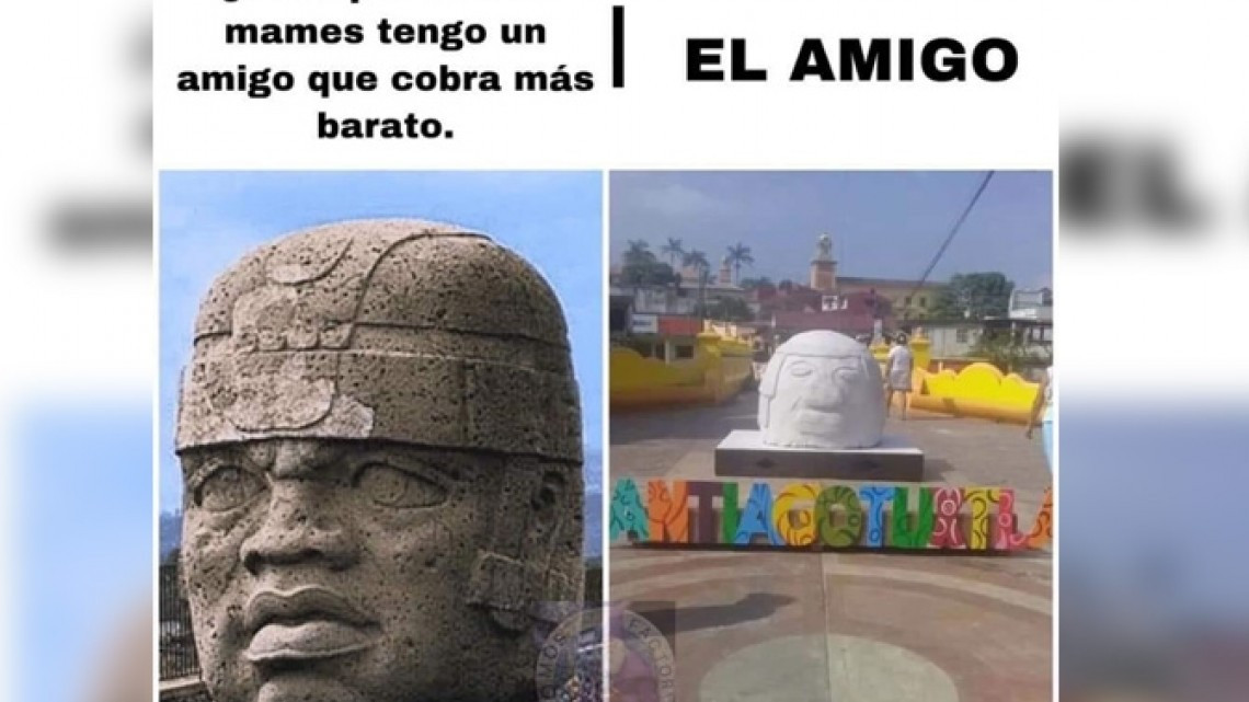 ¡Internet no perdona! Burlas por cabeza olmeca en Veracruz