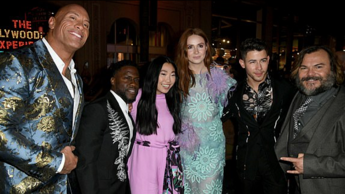 Los Jonas Brothers en la premiere de 'Jumanji' para apoyar a Nick