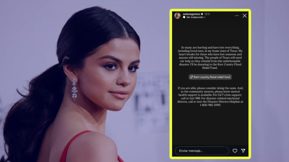 Selena Gomez llama a solidarizarse con víctimas de las inundaciones en Texas