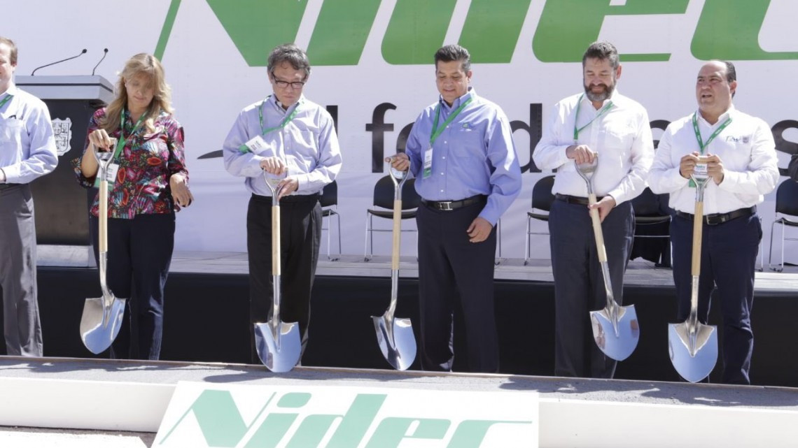 NIDEC coloca primera piedra de su segunda planta en Reynosa