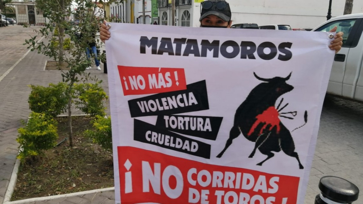Protestan en Matamoros contra corrida de toros