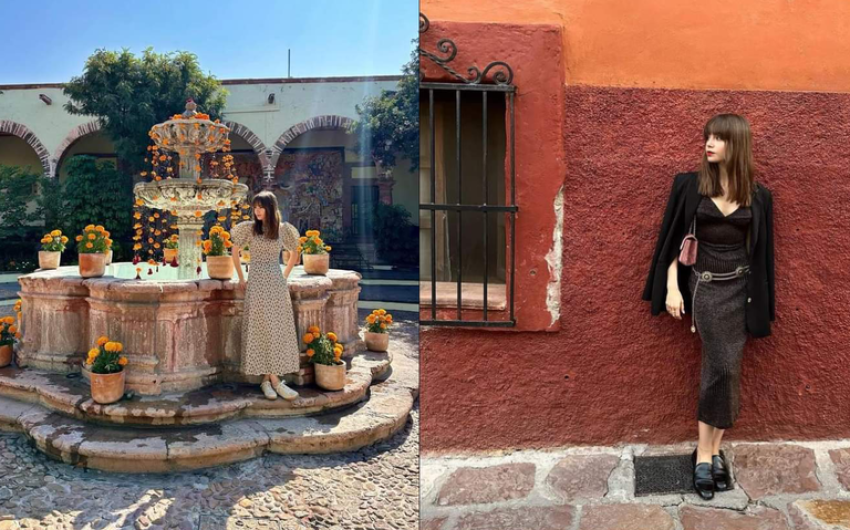 ¡Emily en México! Disfruta Lily Collins paseo por calles de San Miguel de Allende 