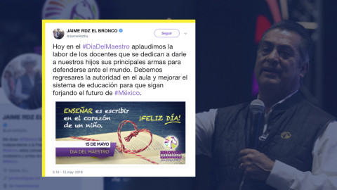 El Bronco llama a fortalecer la autoridad de los maestros en las aulas