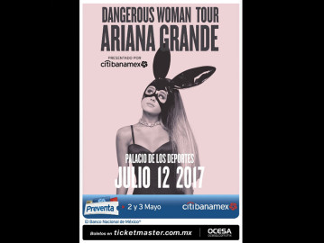 Ariana Grande anuncia fecha en el Palacio de los Deportes