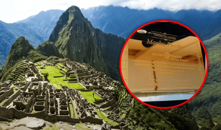 Se extravía la placa de oro que reconoce a Machu Picchu como maravilla del mundo