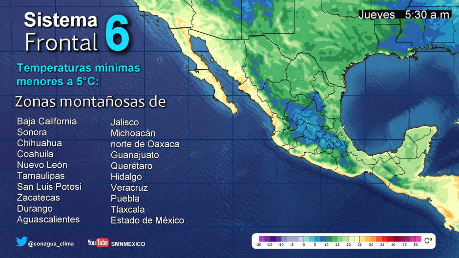 Continuará el ambiente frío en varios estados