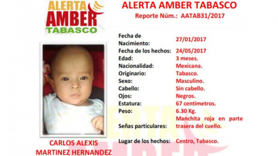 Roban bebé de 3 meses de edad
