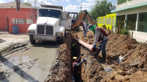 Avanza COMAPA 80% en obra sanitaria de la Almaguer