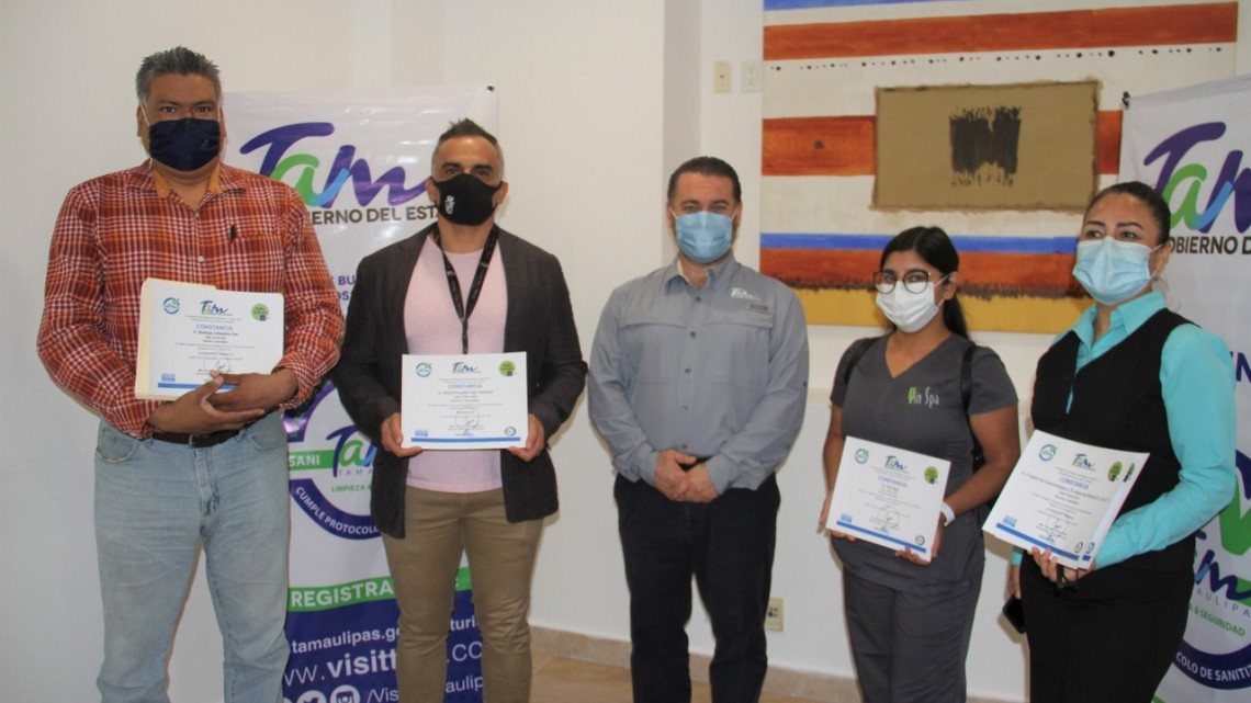 Empresas turísticas de Reynosa reciben sus constancias “SaniTam Pro”