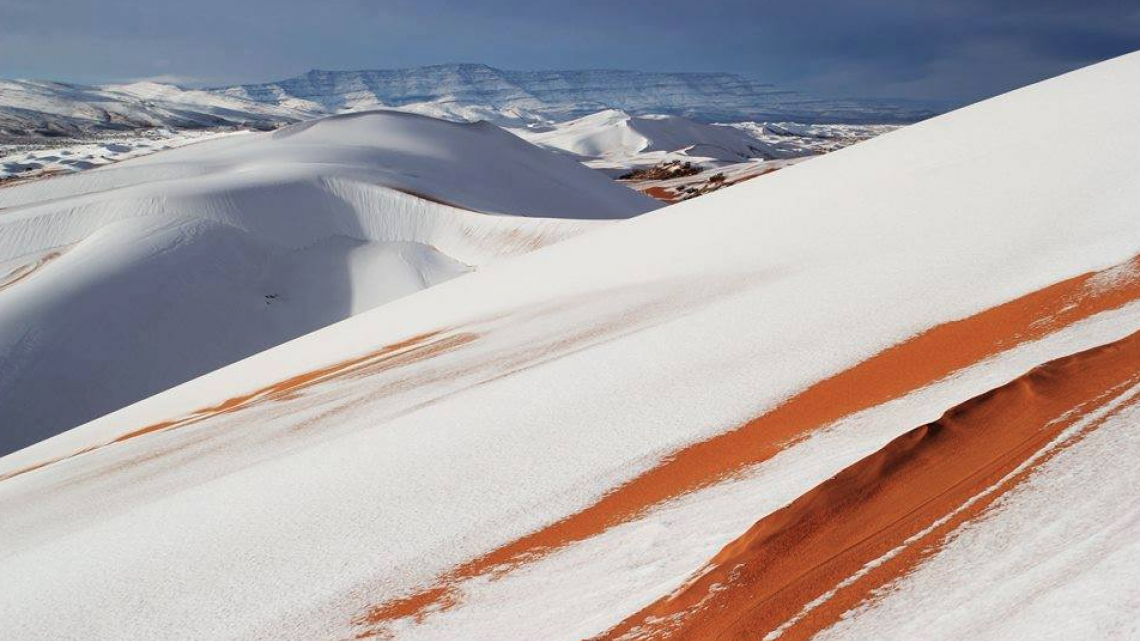 Desierto del Sahara ¡Se cubre de nieve!