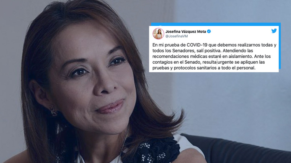 Josefina Vázquez Mota da positivo a coronavirus