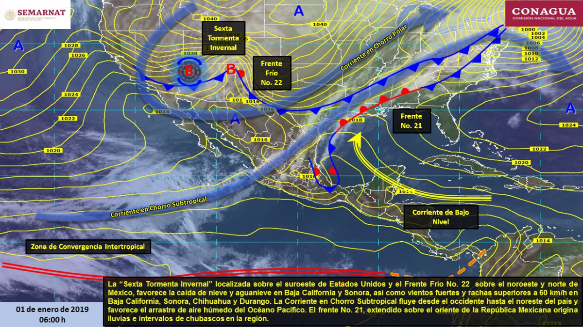 Sexta tormenta invernal favorece caída de nieve y aguanieve