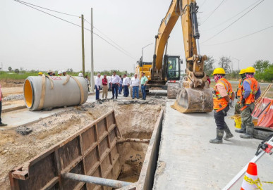 Supervisó Carlos Peña Ortiz Colector Sanitario con inversión de más de 44 mdp