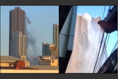 Captan increíble momento durante sismo en Filipinas