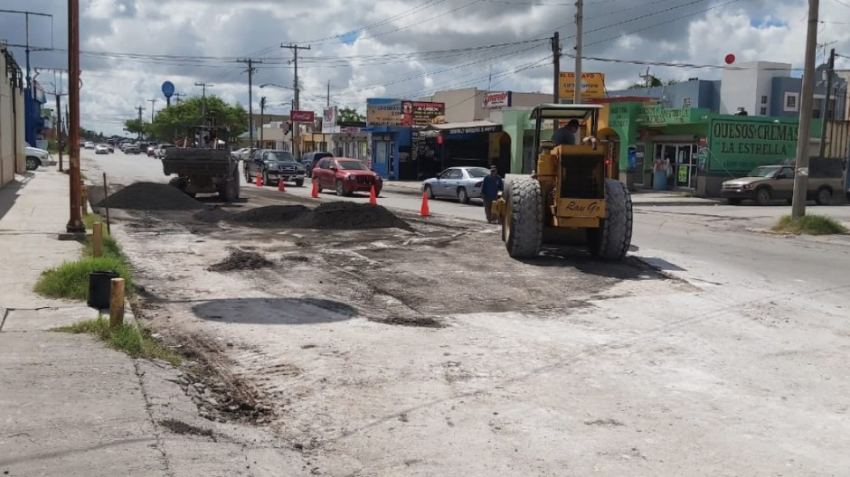 Intensifican en Matamoros rehabilitación de pavimentos en accesos principales