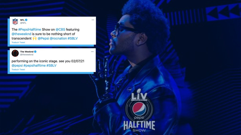 The Weeknd cantará en el medio tiempo del Super Bowl LV 