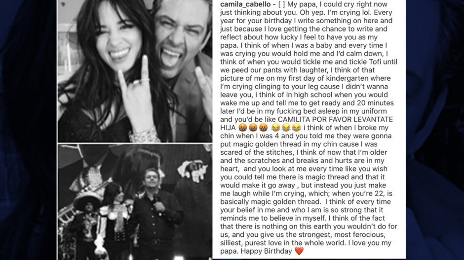 Camila Cabello felicita a su padre con un emotivo mensaje