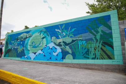 En el marco del Día del Agua, inauguran mural "Interacción Submarina" 
